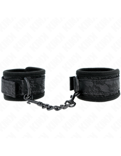 KINK - MUÑEQUERAS DE ENCAJE Y NEOPRENO AJUSTABLE NEGRO 20-29 CM X 5 CM