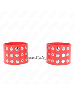 KINK - MUÑEQUERAS CON CIERRE A PRESIÓN AJUSTABLE ROJO 19-24 CM X 5.5 CM