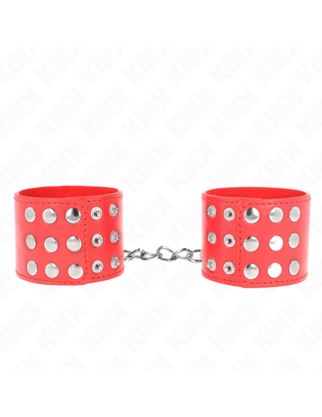 KINK - MUÑEQUERAS CON CIERRE A PRESIÓN AJUSTABLE ROJO 19-24 CM X 5.5 CM