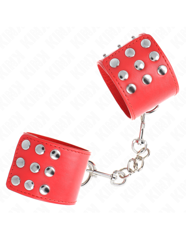 KINK - MUÑEQUERAS CON CIERRE A PRESIÓN AJUSTABLE ROJO 19-24 CM X 5.5 CM
