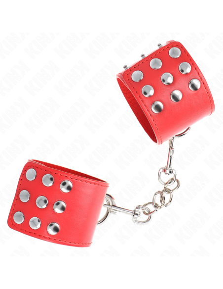 KINK - MUÑEQUERAS CON CIERRE A PRESIÓN AJUSTABLE ROJO 19-24 CM X 5.5 CM