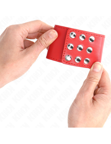 KINK - MUÑEQUERAS CON CIERRE A PRESIÓN AJUSTABLE ROJO 19-24 CM X 5.5 CM