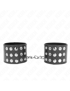 KINK - MUÑEQUERAS CON CIERRE A PRESIÓN AJUSTABLE NEGRO 19-24 CM X 5.5 CM