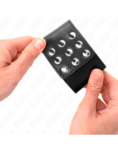 KINK - MUÑEQUERAS CON CIERRE A PRESIÓN AJUSTABLE NEGRO 19-24 CM X 5.5 CM