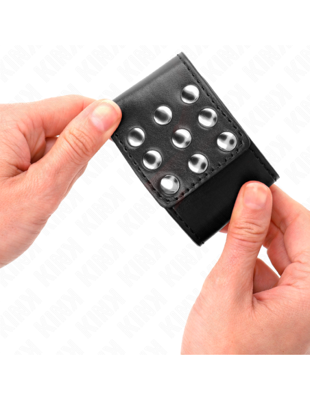 KINK - MUÑEQUERAS CON CIERRE A PRESIÓN AJUSTABLE NEGRO 19-24 CM X 5.5 CM