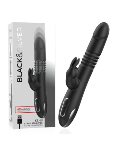 BLACK&SILVER KENJI - Conejito Vibrador Inalámbrico | SEXPLACE.MX