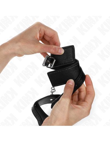 KINK - MUÑEQUERAS ESTILO SERPIENTE NEGRO AJUSTABLE 20-28 CM X 5.4 CM
