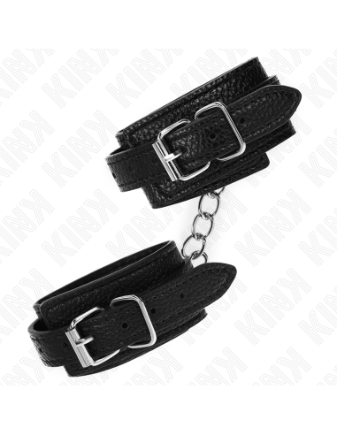 KINK - MUÑEQUERAS ESTILO SERPIENTE NEGRO AJUSTABLE 20-28 CM X 5.4 CM