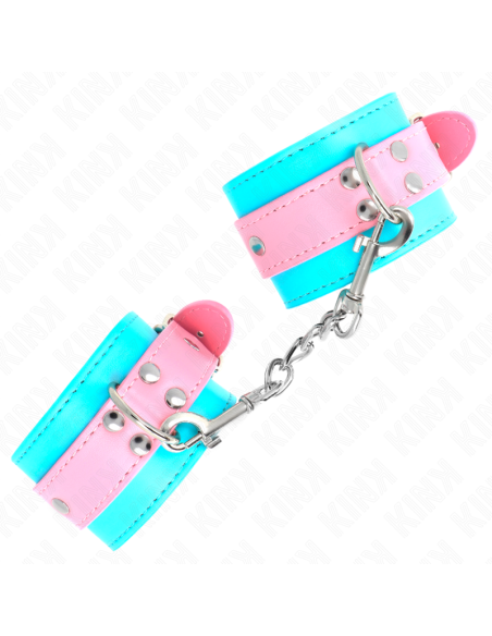 KINK - MUÑEQUERAS CHIC AZUL - ROSA AJUSTABLE 16-28 CM X 5 CM