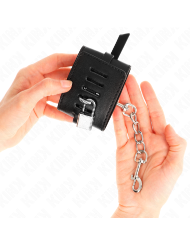 KINK - MUÑEQUERAS DELUXE CON CIERRE DE CANDADO AJUSTABLE 14.5-21 CM X 6 CM