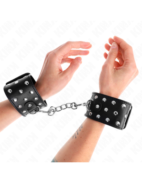 KINK - MUÑEQUERAS ESTILO PUNK AJUSTABLE 19-24 CM X 5.5 CM