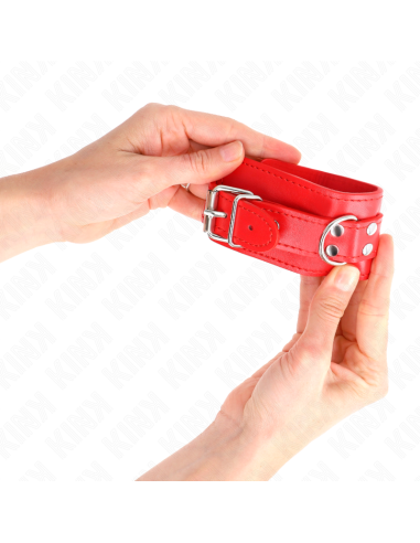 KINK - MUÑEQUERAS SENCILLAS ROJO AJUSTABLE 20-23 CM X 5.5 CM