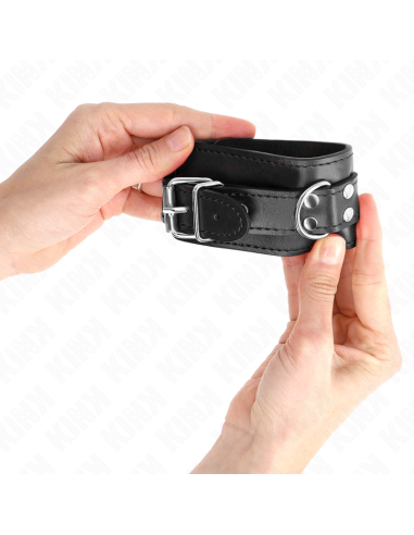 KINK - MUÑEQUERAS SENCILLAS NEGRO AJUSTABLE 20-23 CM X 5.5 CM