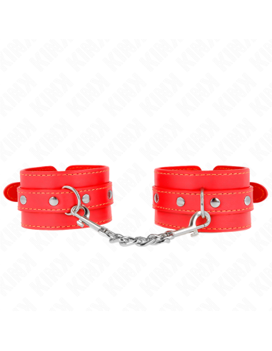 KINK - MUÑEQUERAS FINAS ROJO AJUSTABLE 21-33 CM