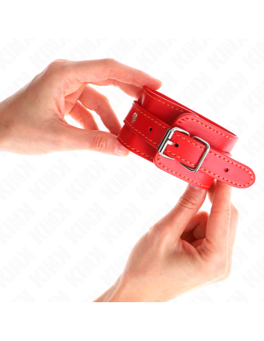 KINK - MUÑEQUERAS FINAS ROJO AJUSTABLE 21-33 CM