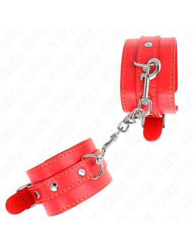 KINK - MUÑEQUERAS FINAS ROJO AJUSTABLE 21-33 CM