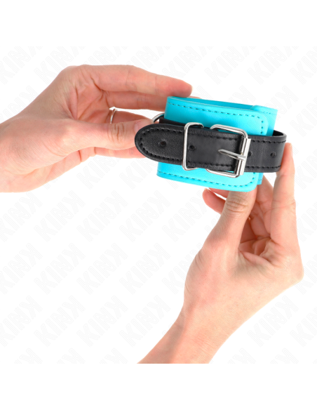 KINK - MUÑEQUERAS CON GANCHO FORRO AZUL AJUSTABLE 20-28 CM X 5.5 CM