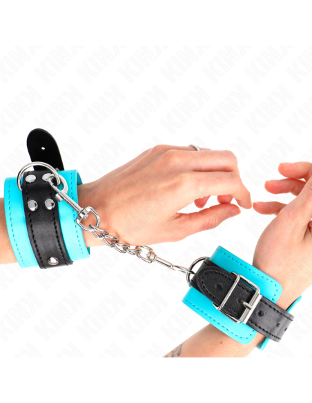 KINK - MUÑEQUERAS CON GANCHO FORRO AZUL AJUSTABLE 20-28 CM X 5.5 CM