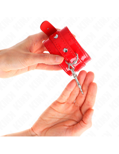 KINK - MUÑEQUERAS CON TACHUELAS ROJO AJUSTABLE 23-33 CM