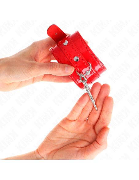 KINK - MUÑEQUERAS CON TACHUELAS ROJO AJUSTABLE 23-33 CM