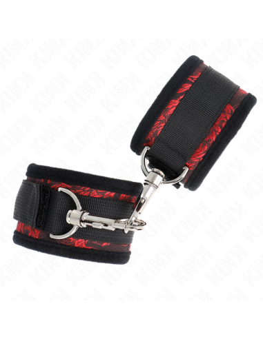 KINK - MUÑEQUERAS DISEÑO ESCÁNDALO ROJO-NEGRO
