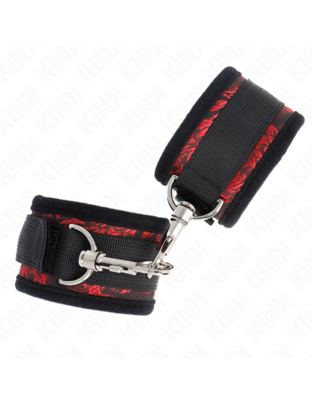 KINK - MUÑEQUERAS DISEÑO ESCÁNDALO ROJO-NEGRO