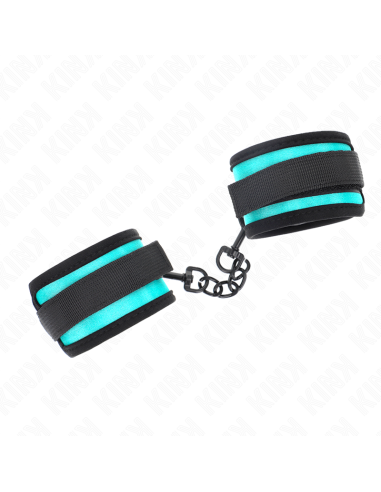 KINK - MUÑEQUERAS NEGRO-AZUL AJUSTABLE 18-32 CM X 5 CM