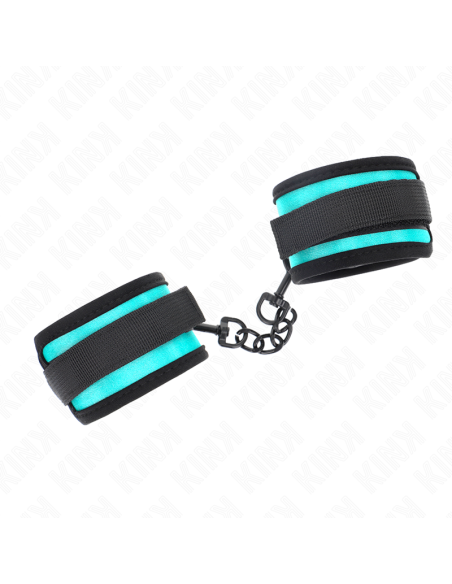 KINK - MUÑEQUERAS NEGRO-AZUL AJUSTABLE 18-32 CM X 5 CM