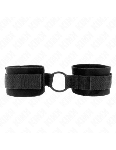 KINK - MUÑEQUERAS 25 CM PARA PRINCIPIANTES CON ANILLA 4 CM NEGRO AJUSTABLE 15-25 CM
