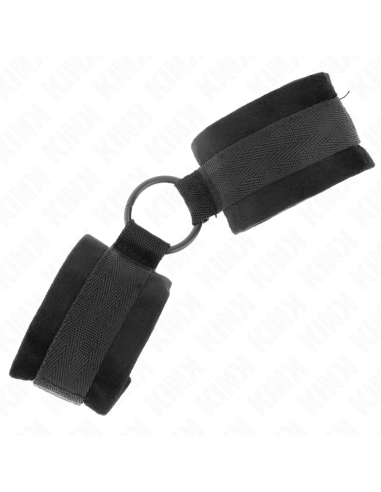 KINK - MUÑEQUERAS 25 CM PARA PRINCIPIANTES CON ANILLA 4 CM NEGRO AJUSTABLE 15-25 CM