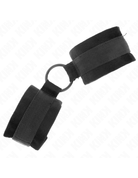 KINK - MUÑEQUERAS 25 CM PARA PRINCIPIANTES CON ANILLA 4 CM NEGRO AJUSTABLE 15-25 CM