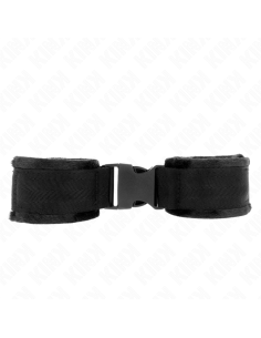 KINK - MUÑEQUERAS NYLON NEGRO MODELO 1 AJUSTABLE 25-35 CM X 6 CM