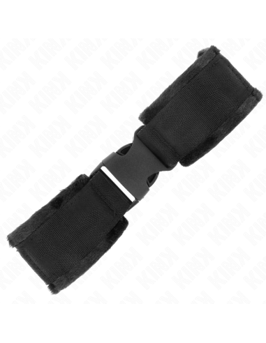 KINK - MUÑEQUERAS NYLON NEGRO MODELO 1 AJUSTABLE 25-35 CM X 6 CM
