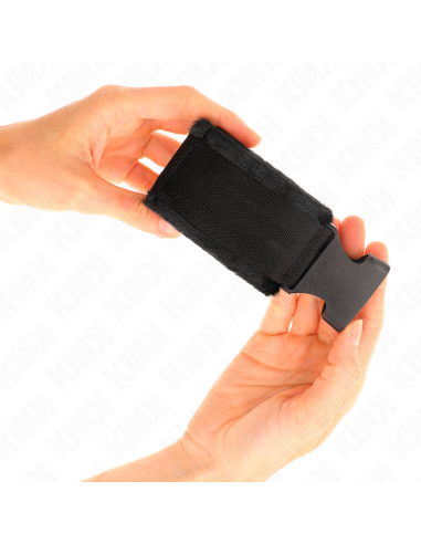 KINK - MUÑEQUERAS NYLON NEGRO MODELO 1 AJUSTABLE 25-35 CM X 6 CM