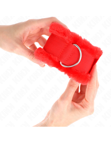 KINK - MUÑEQUERAS FORRADA ROJO AJUSTABLE 17-31 CM X 7 CM