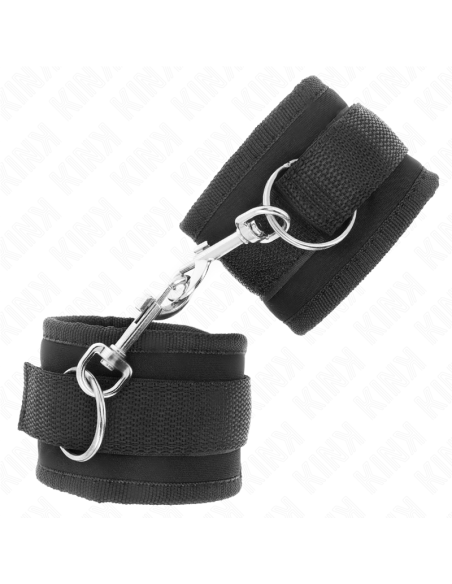 KINK - MUÑEQUERAS NYLON NEGRO MODELO 2 AJUSTABLE 18-35 CM X 6 CM