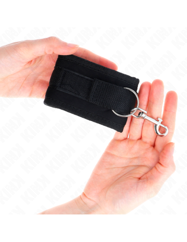 KINK - MUÑEQUERAS NYLON NEGRO MODELO 2 AJUSTABLE 18-35 CM X 6 CM