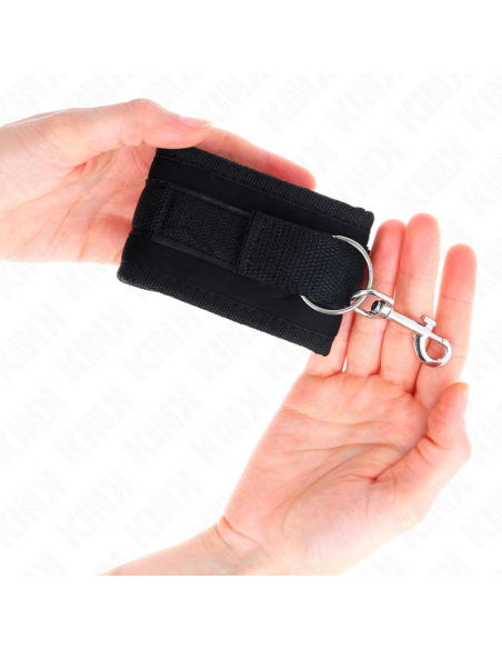 KINK - MUÑEQUERAS NYLON NEGRO MODELO 2 AJUSTABLE 18-35 CM X 6 CM