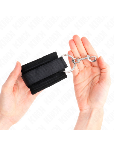 KINK - MUÑEQUERAS NEGRO AJUSTABLE 18-35 CM X 6 CM