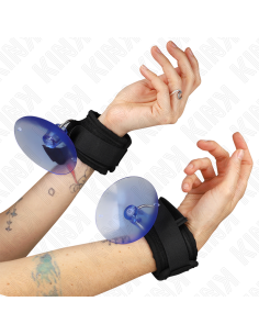 KINK - MUÑEQUERAS CON VENTOSA NEGRO AJUSTABLE 29-40 CM X 5 CM