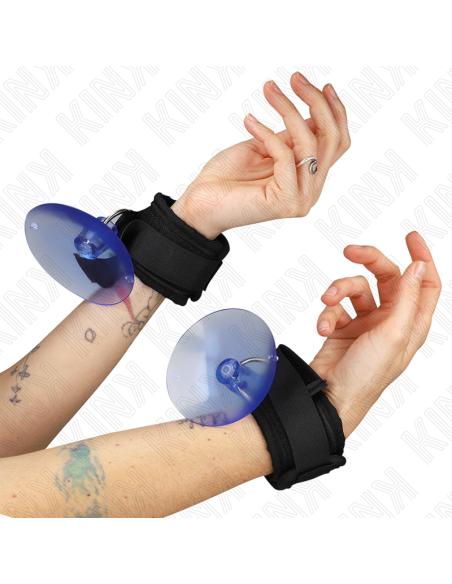 KINK - MUÑEQUERAS CON VENTOSA NEGRO AJUSTABLE 29-40 CM X 5 CM