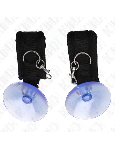 KINK - MUÑEQUERAS CON VENTOSA NEGRO AJUSTABLE 29-40 CM X 5 CM