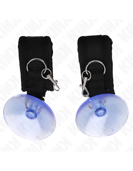 KINK - MUÑEQUERAS CON VENTOSA NEGRO AJUSTABLE 29-40 CM X 5 CM