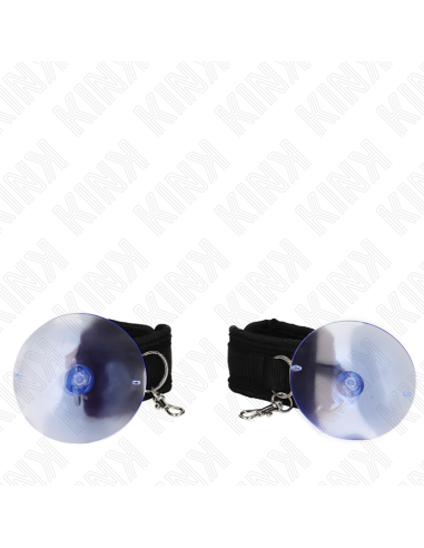 KINK - MUÑEQUERAS CON VENTOSA NEGRO AJUSTABLE 29-40 CM X 5 CM