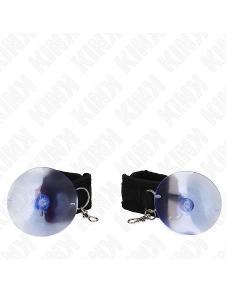 KINK - MUÑEQUERAS CON VENTOSA NEGRO AJUSTABLE 29-40 CM X 5 CM