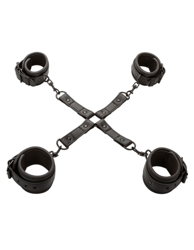 CALEXOTICS - NOCTURNAL CONECTOR HOG TIE CUERO AJUSTABLE NEGRO