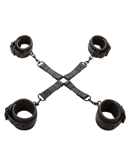 CALEXOTICS - NOCTURNAL CONECTOR HOG TIE CUERO AJUSTABLE NEGRO