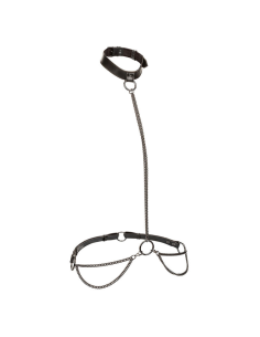 CALEXOTICS - EUPHORIA COLLAR HALTER Y CORREA CON CADENA TALLA PLUS