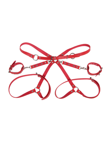 SUBBLIME - 953706 ESPOSAS CON CINTURÓN BONDAGE ROJO TALLA ÚNICA