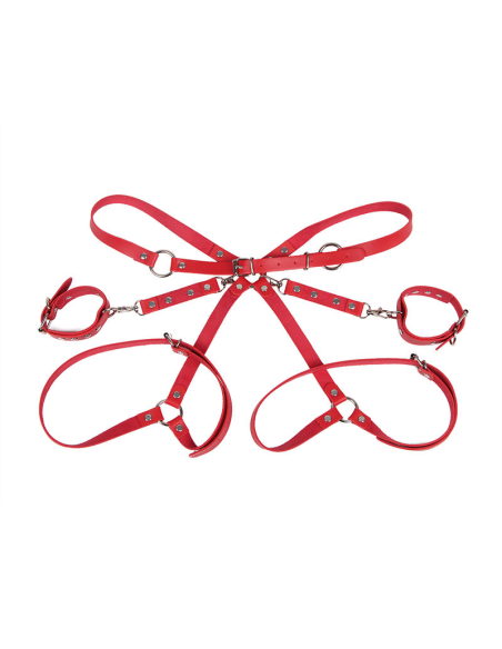 SUBBLIME - 953706 ESPOSAS CON CINTURÓN BONDAGE ROJO TALLA ÚNICA